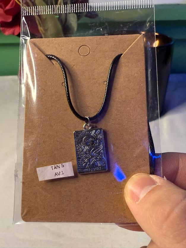 Silver Tarot Card Necklaces
