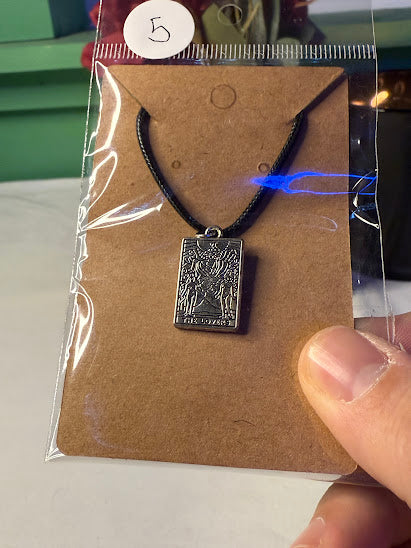 Silver Tarot Card Necklaces