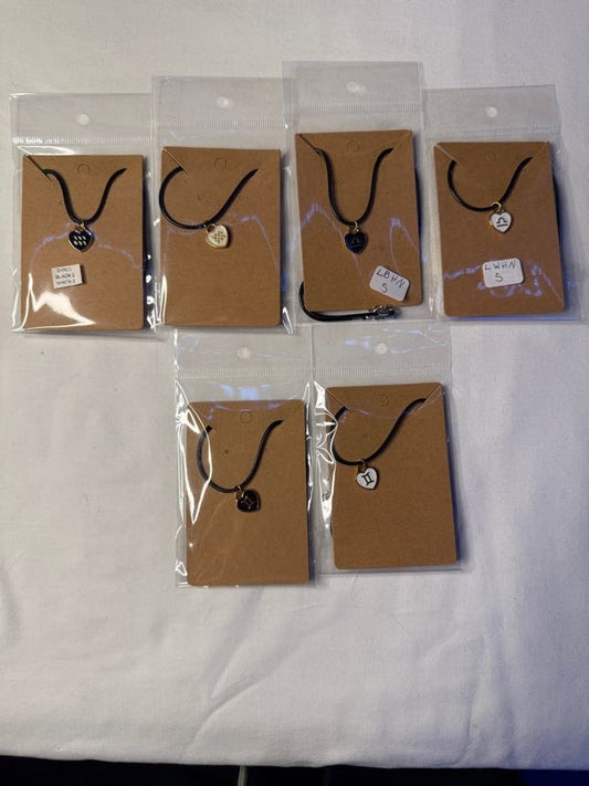 Zodiac Heart Charm Necklaces Air Signs