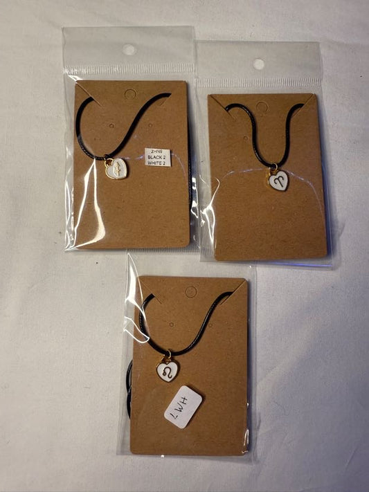 Zodiac Heart Charm Necklaces Fire Signs