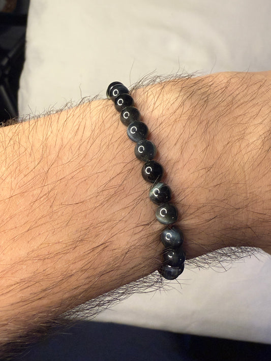 6mm Blue Tiger's Eye Bracelet