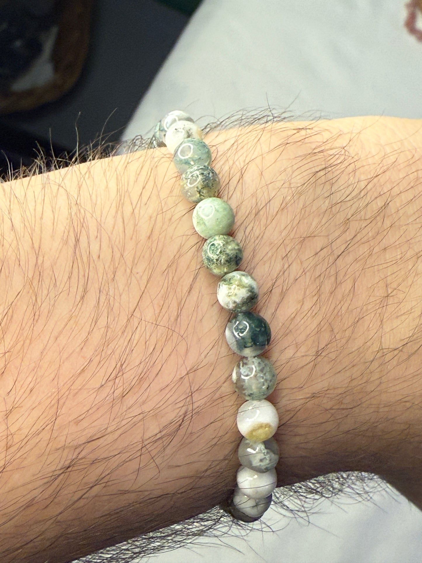 6mm Moss Agate Bracelet