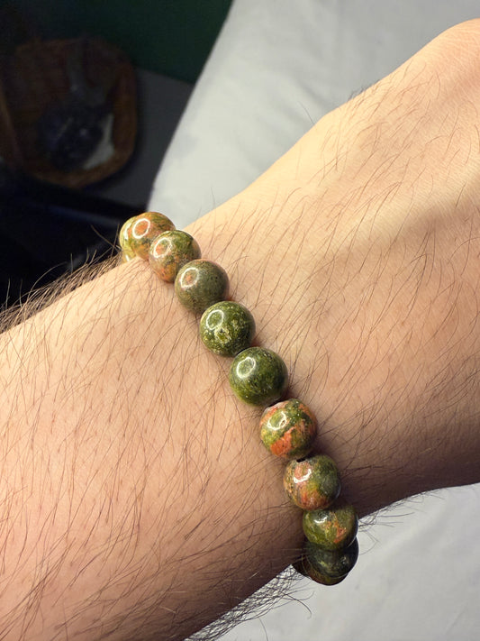 8mm Unakite Bracelet