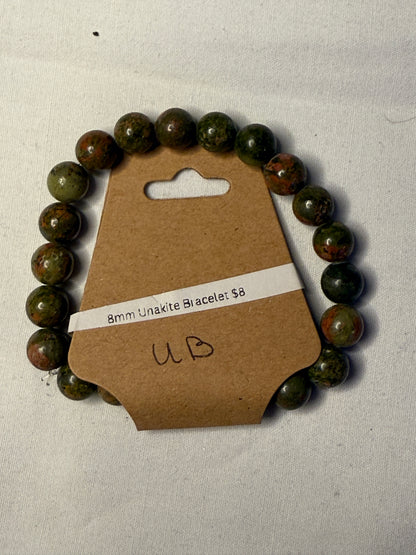 8mm Unakite Bracelet