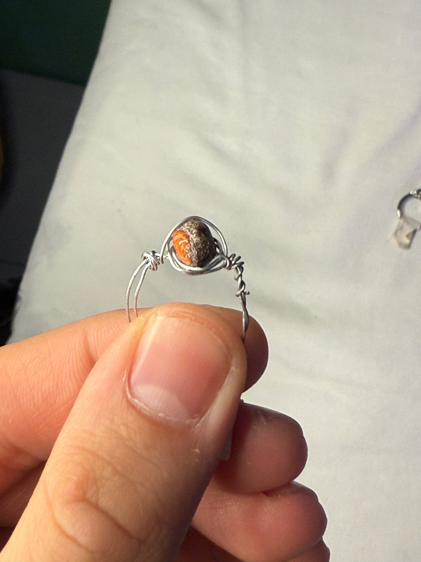 Red Jasper Chip Ring