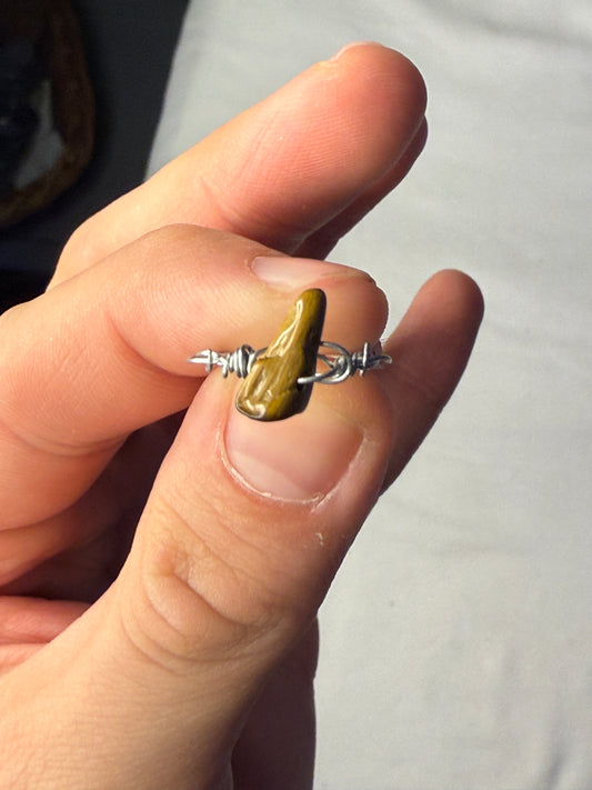 Tiger's Eye Chip Ring