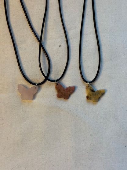 Small Crystal Butterfly Necklace