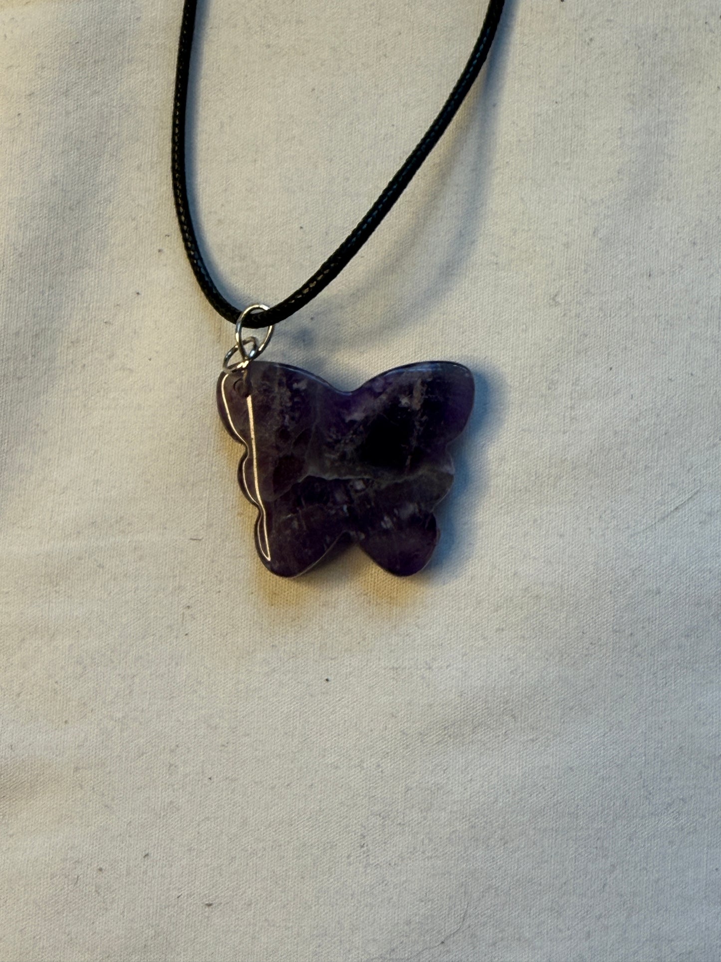 Large Crystal Butterfly Necklace
