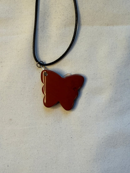 Large Crystal Butterfly Necklace