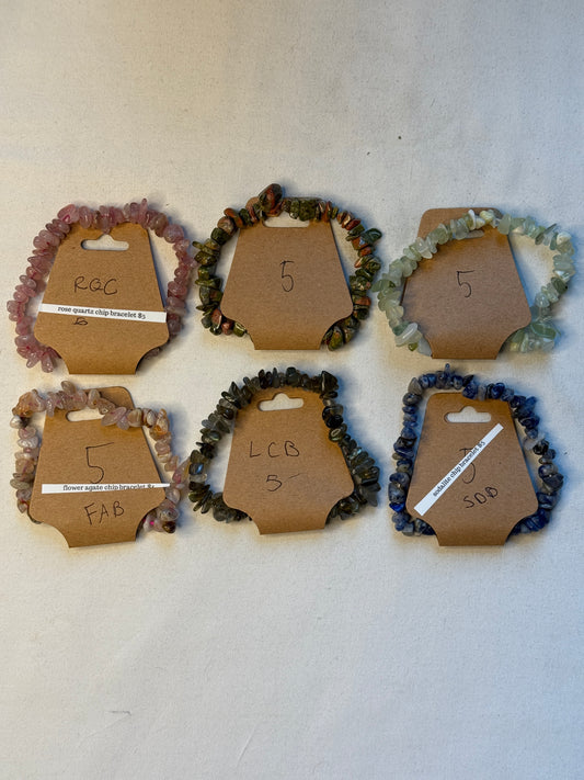 Crystal Chip Bracelets