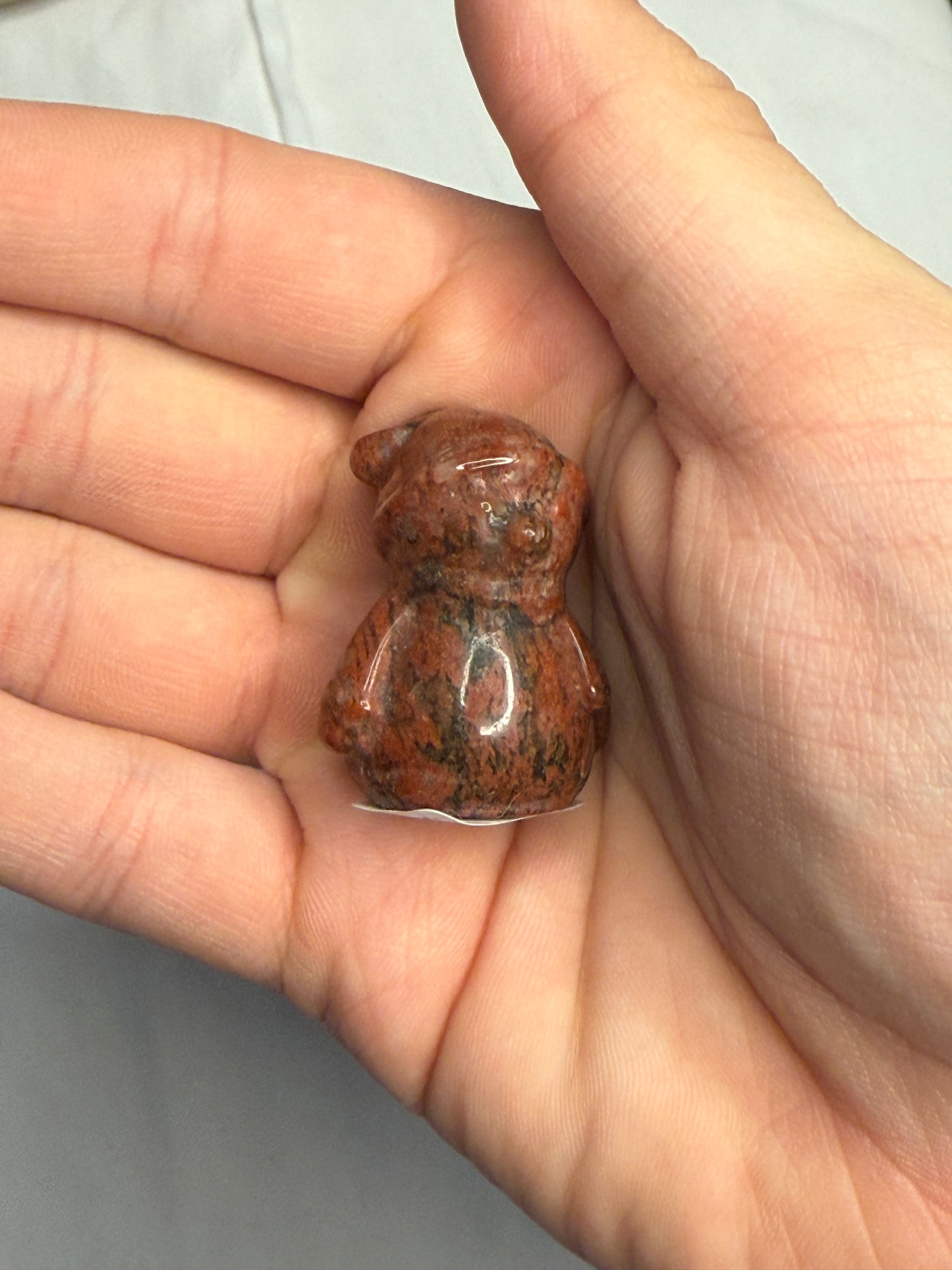 Red Sesame Jasper Snowman