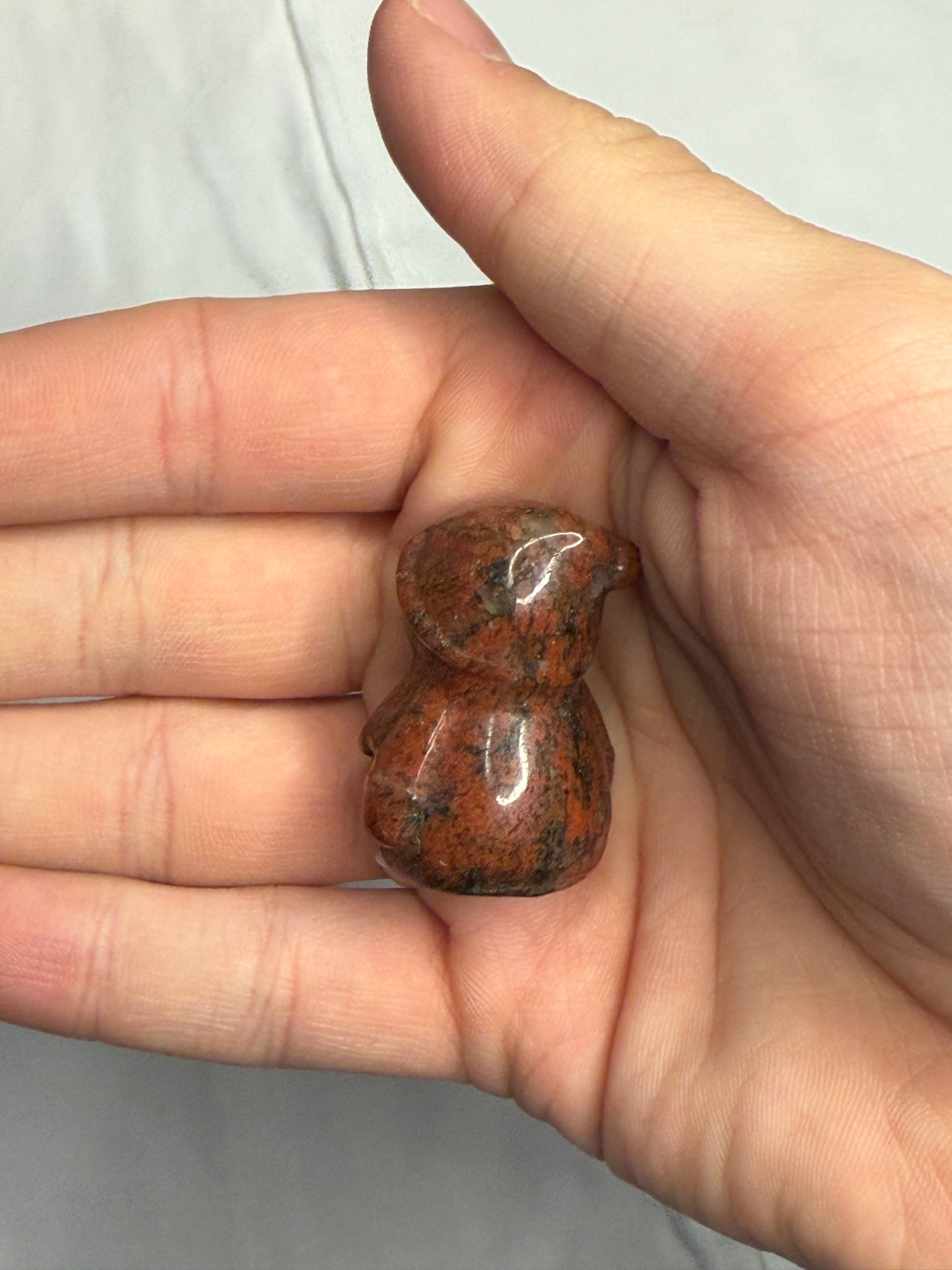 Red Sesame Jasper Snowman