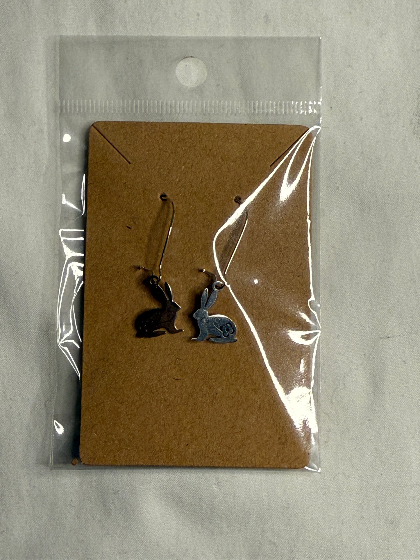 Silver Bunny Earrings