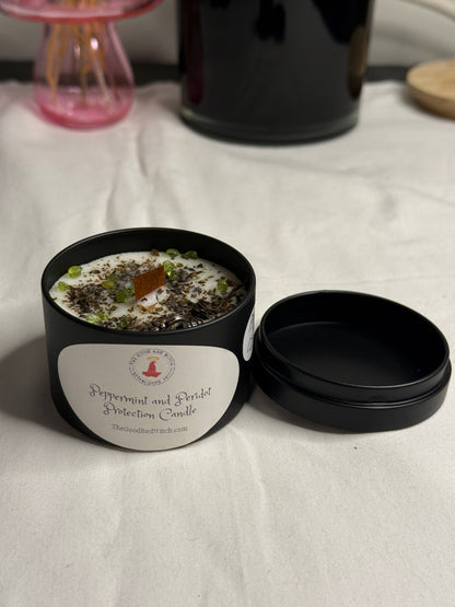 Peppermint and Peridot Protection Candle