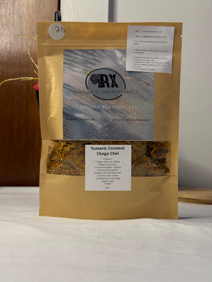 Chaga Chai Turmeric Coconut Organic Loose Leaf Tea 90g