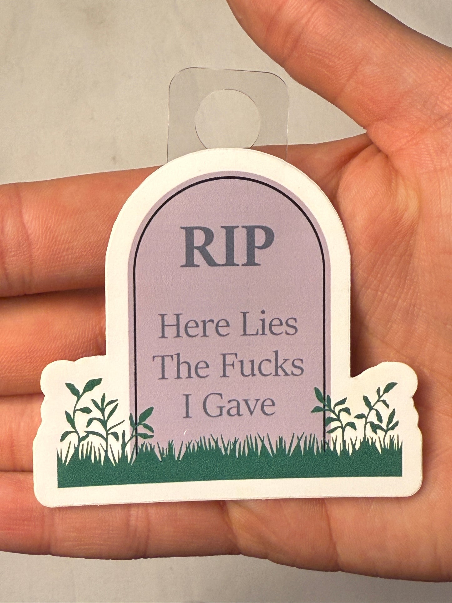 RIP Here Lies the F*cks I Gave Sticker