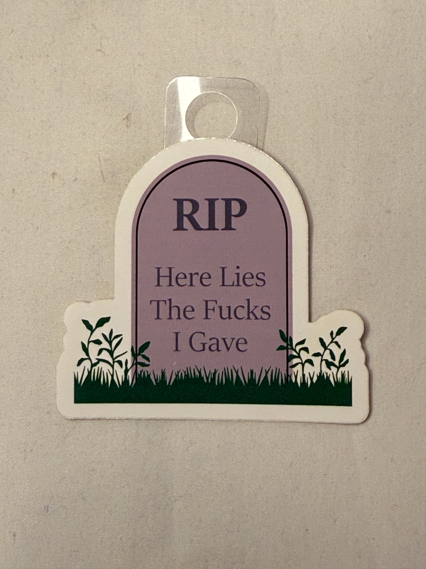 RIP Here Lies the F*cks I Gave Sticker