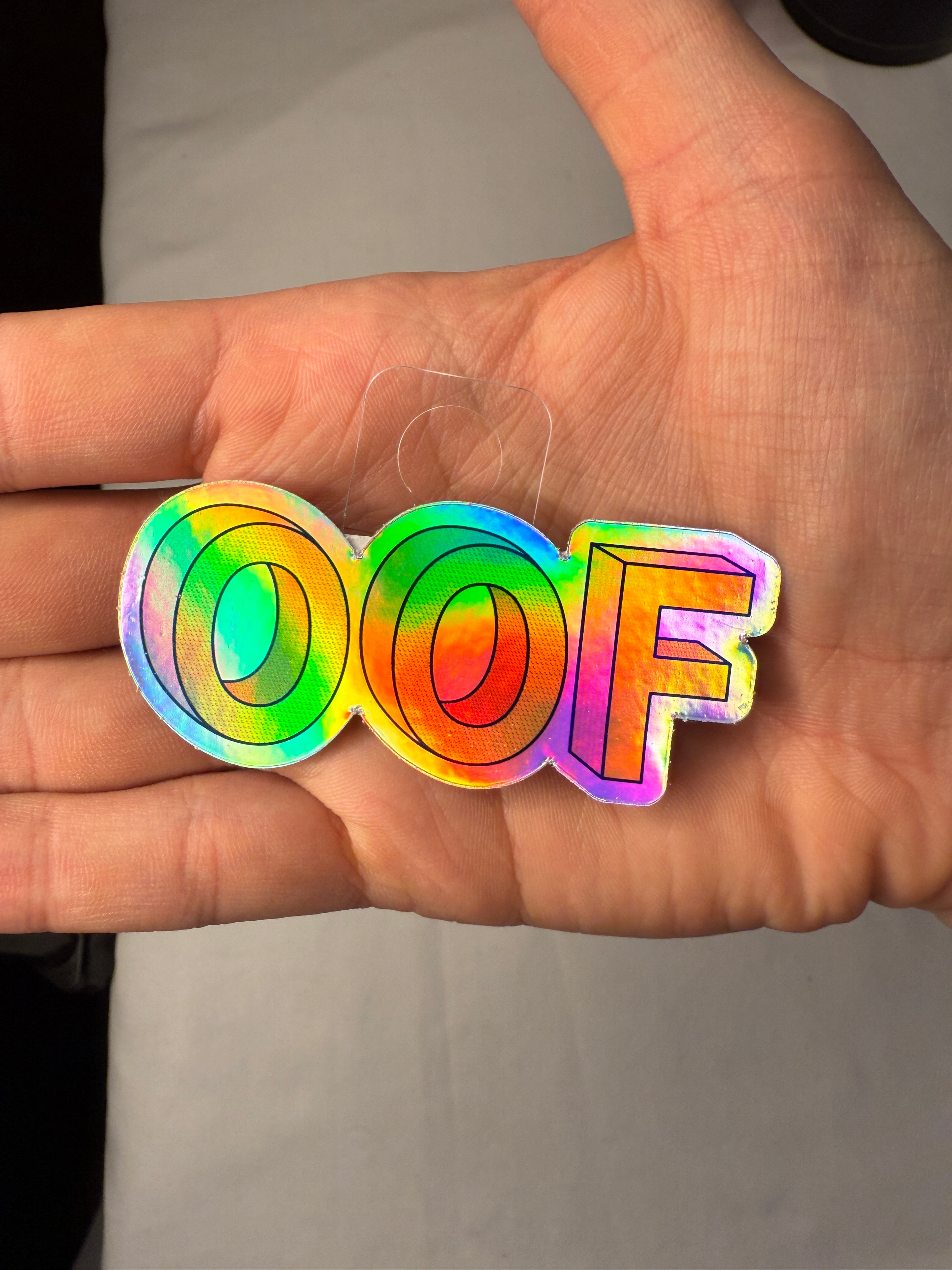 OOF Holographic Sticker – Chaotic Crystal Chick Co.