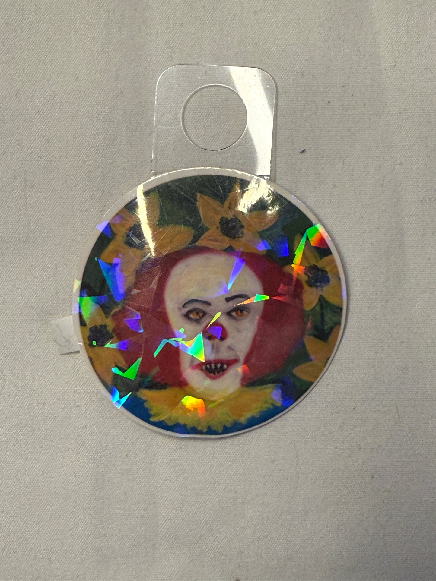 Horror Movie Clown Holographic Sticker