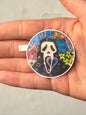 Horror Movie Ghost Mask Holographic Sticker