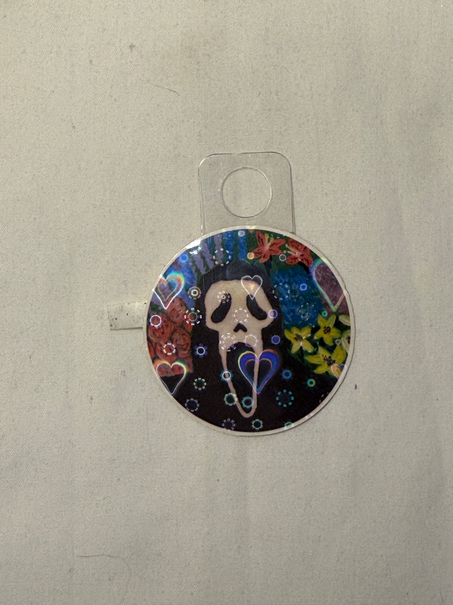 Horror Movie Ghost Mask Holographic Sticker