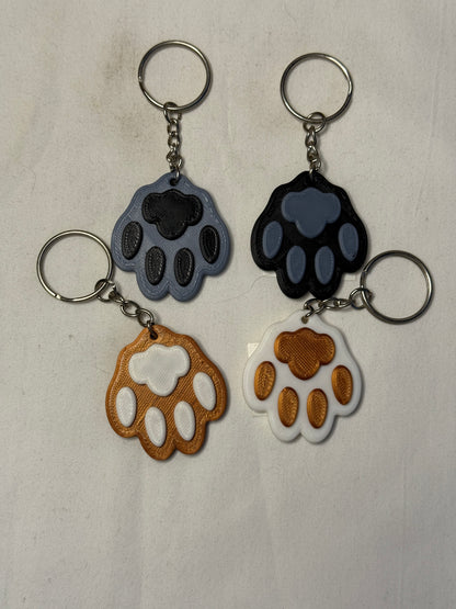 Paw Print Keychains