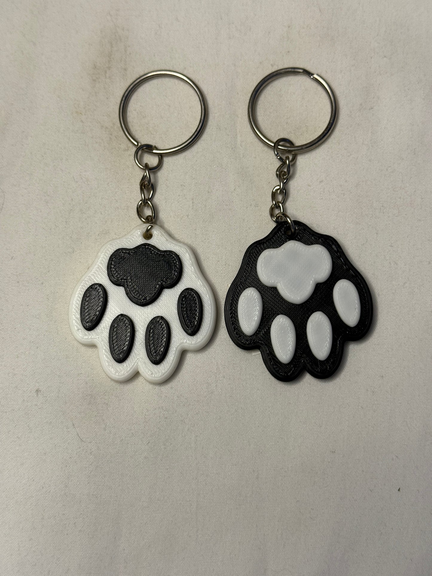 Paw Print Keychains
