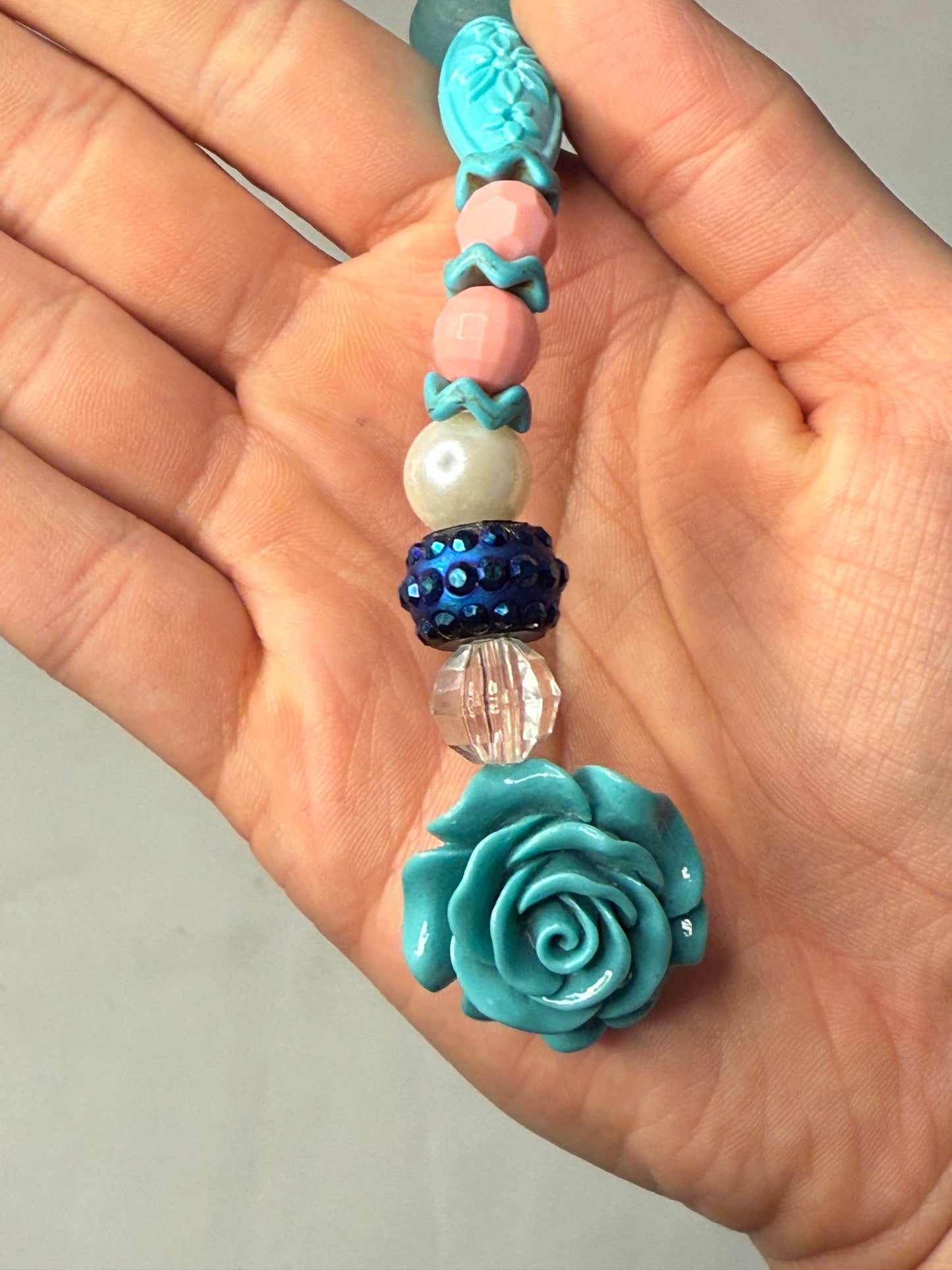 Long Blue Keychain