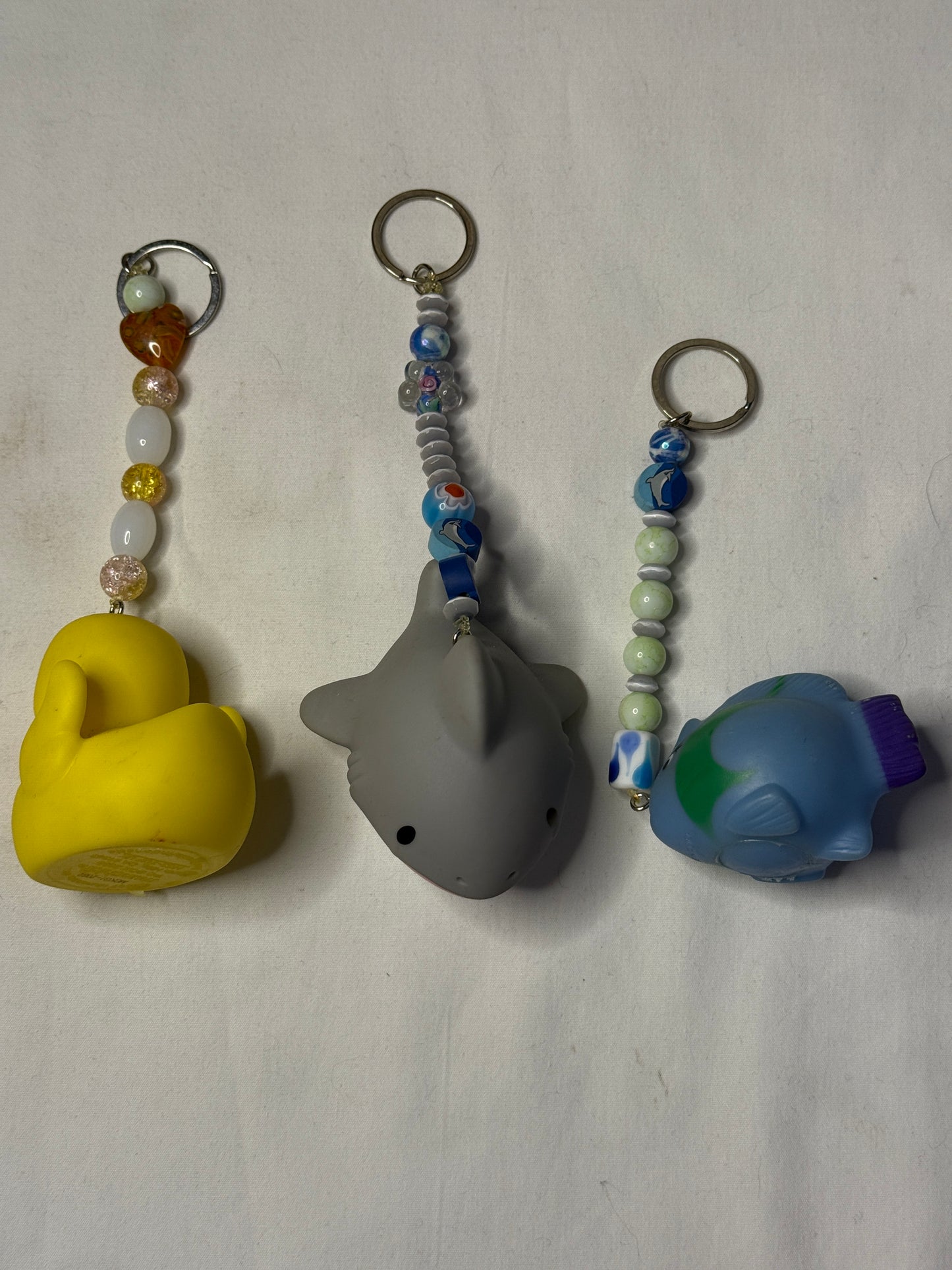 Long Rubber Animal Keychains