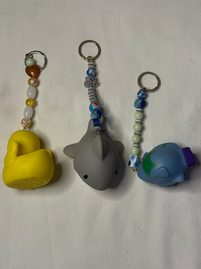 Long Rubber Animal Keychains