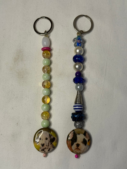Long Dog Pendant Keychains
