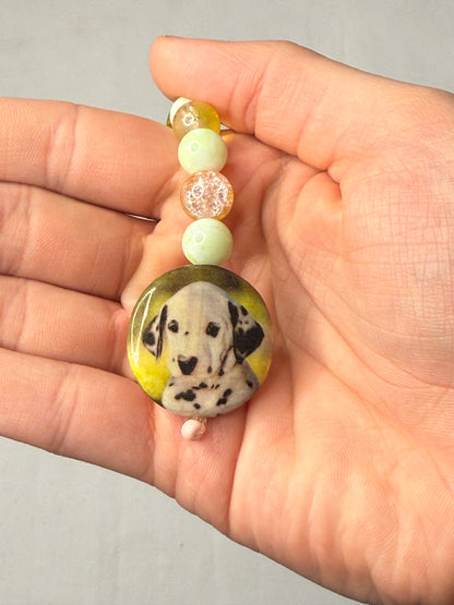 Long Dog Pendant Keychains