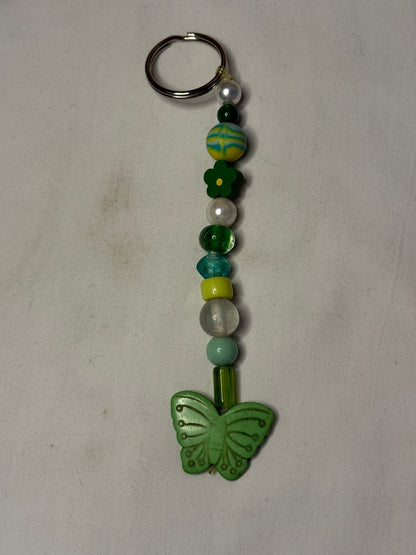 Long Green Butterfly Keychain