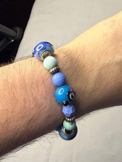 Blue Panda Beaded Bracelet