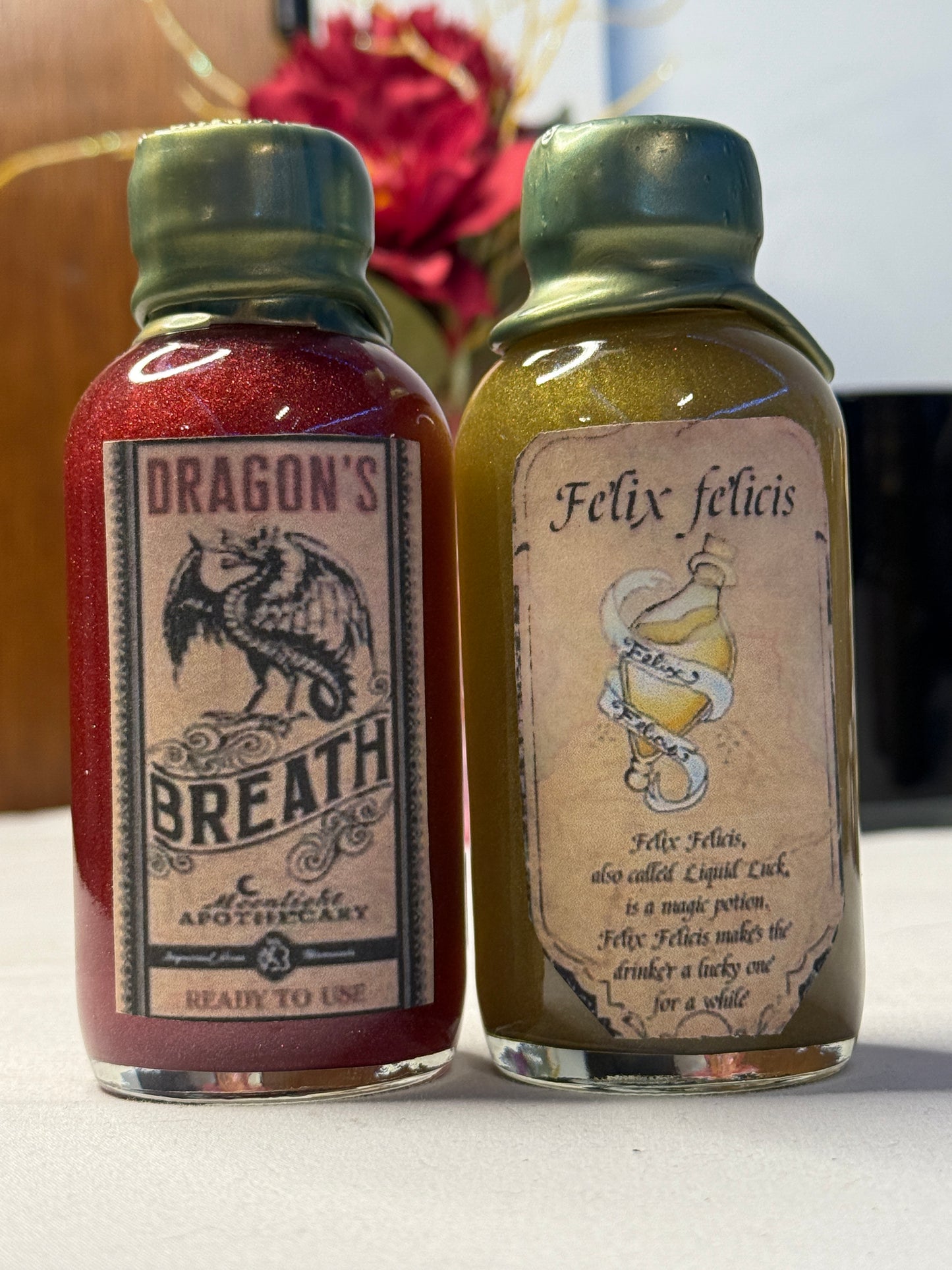 Medium Glass Decorative Potion Bottles