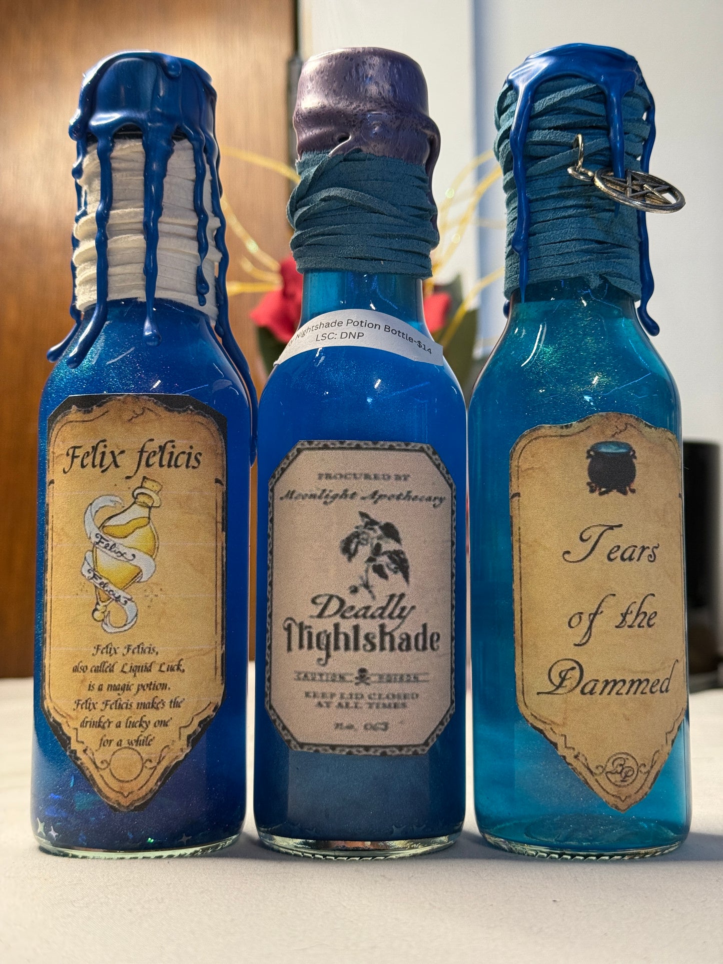 Large Glass Decorative Potion Bottles