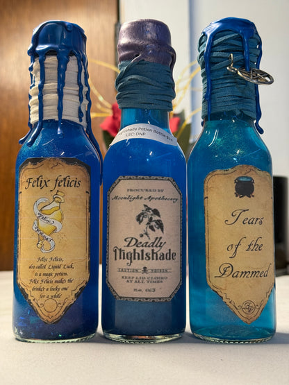 Large Glass Decorative Potion Bottles