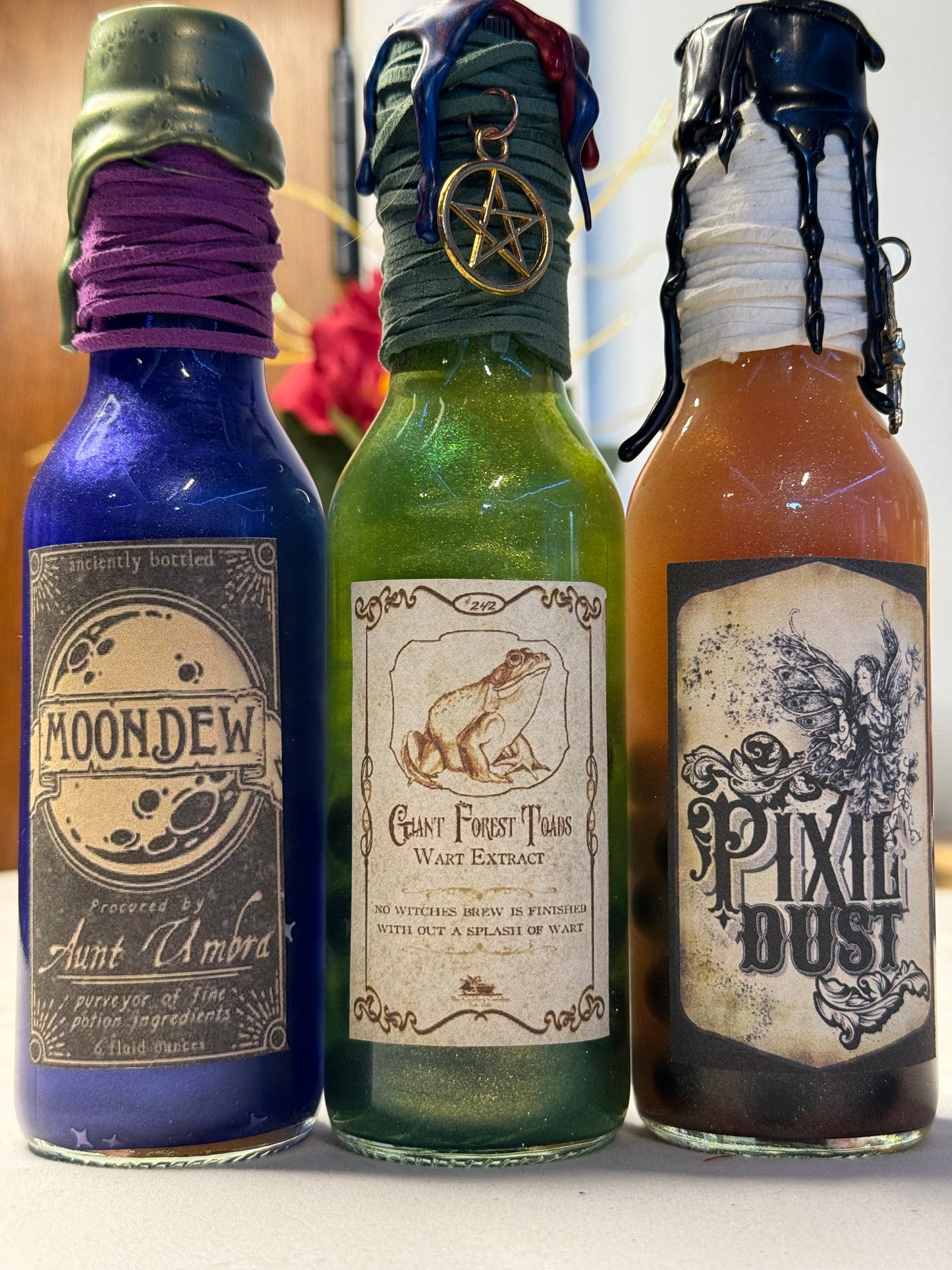 Large Glass Decorative Potion Bottles