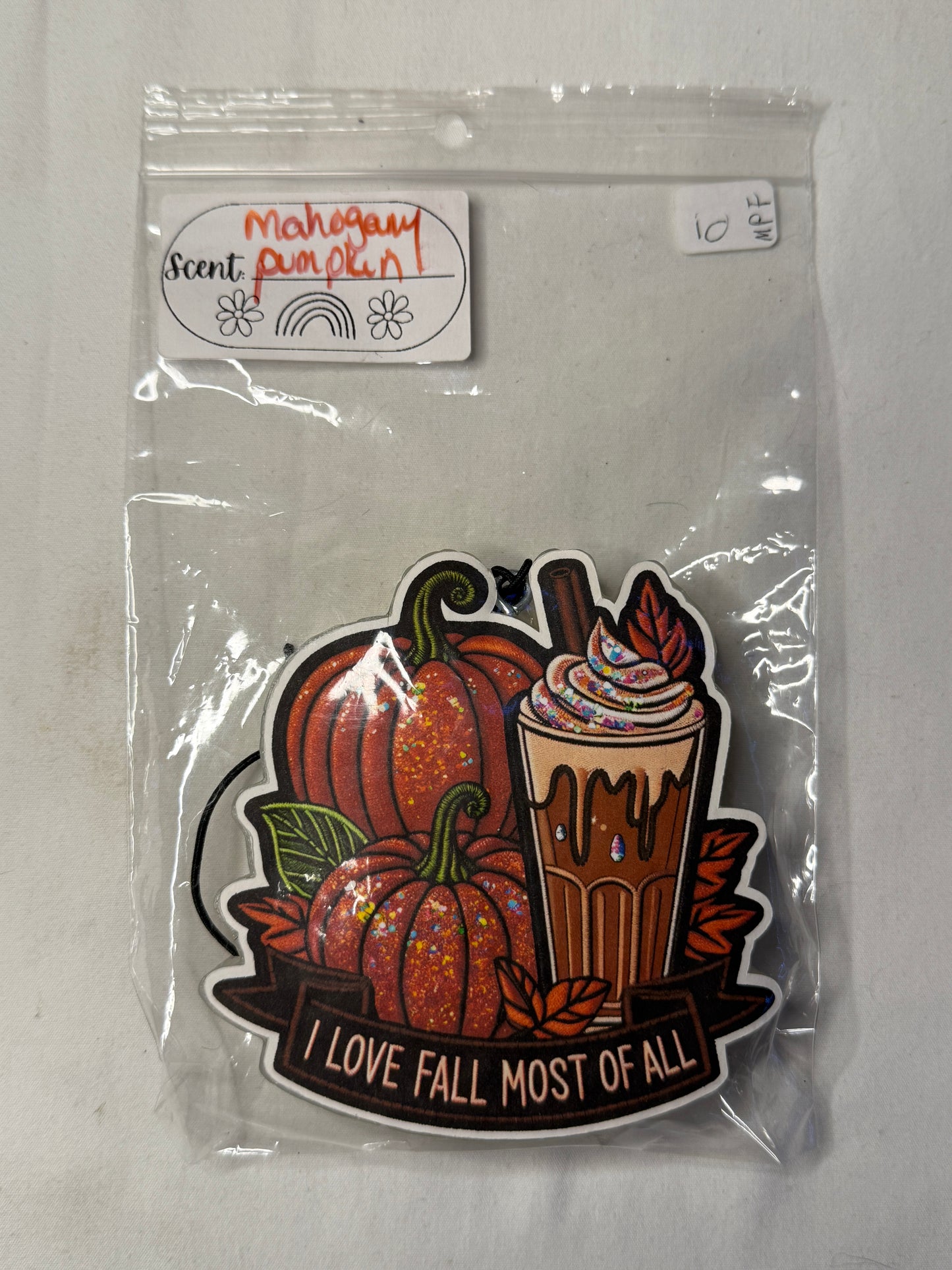 Mahogany Pumpkin Scented Car Freshies