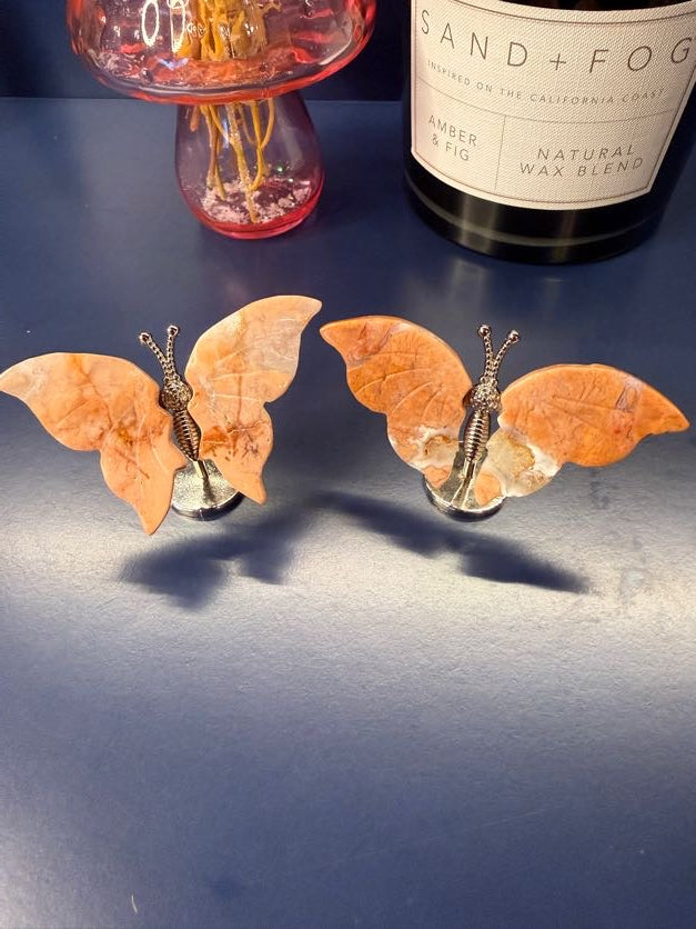Small Cotton Candy Agate Butterfly Wings