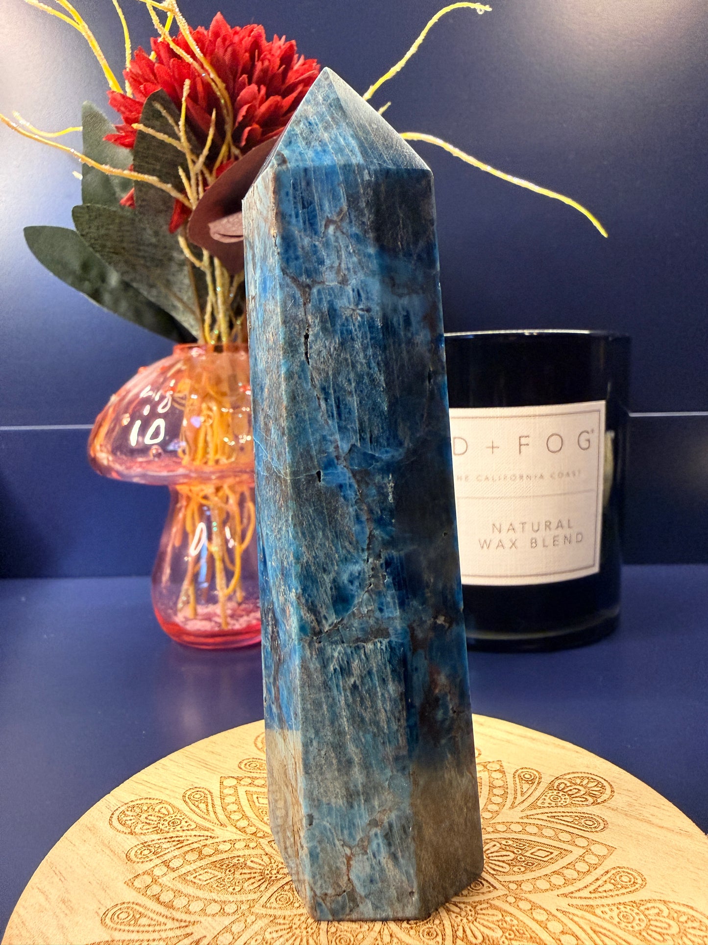 XL Blue Apatite Tower
