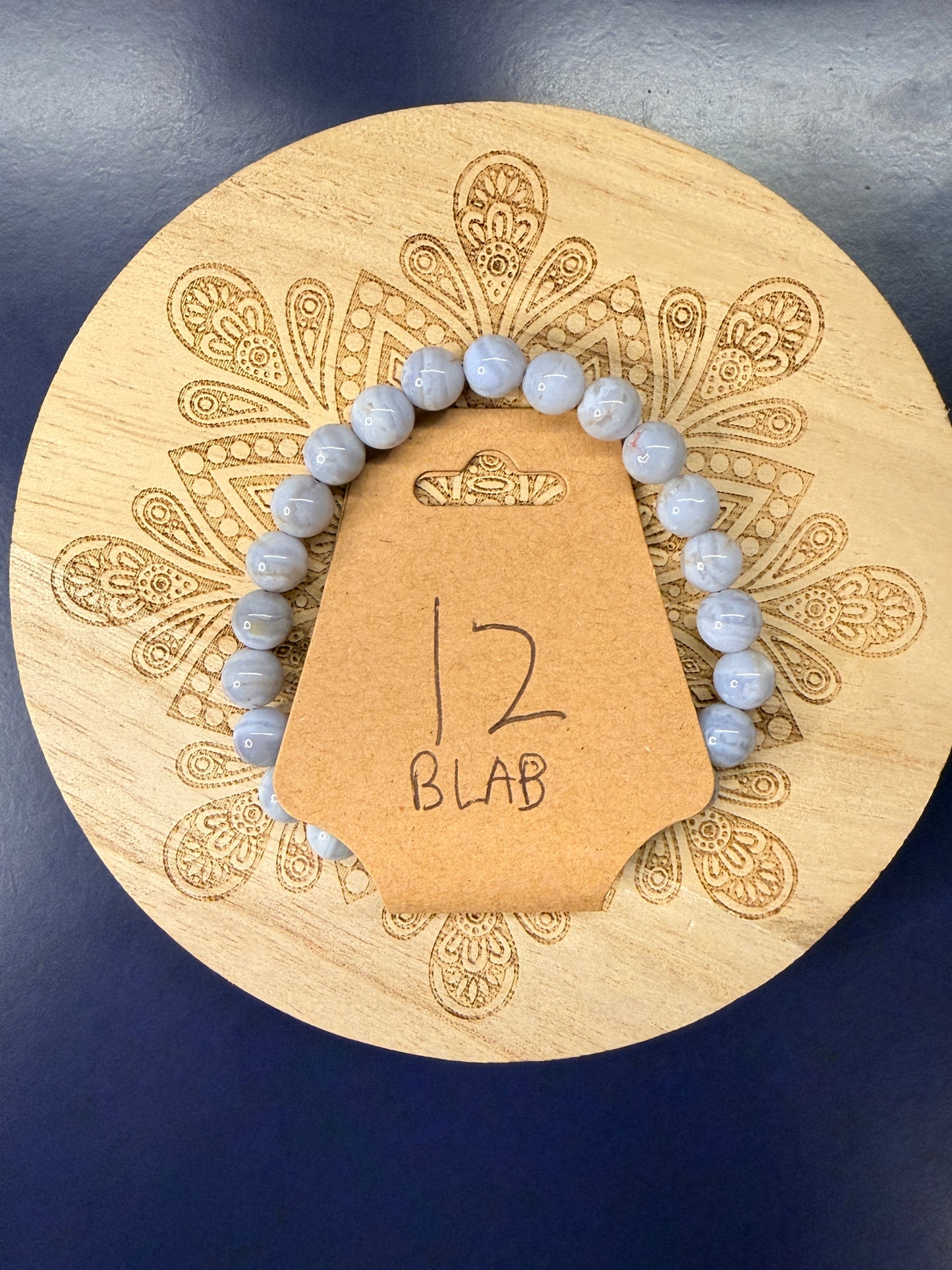 6mm Blue Lace Agate Bracelet