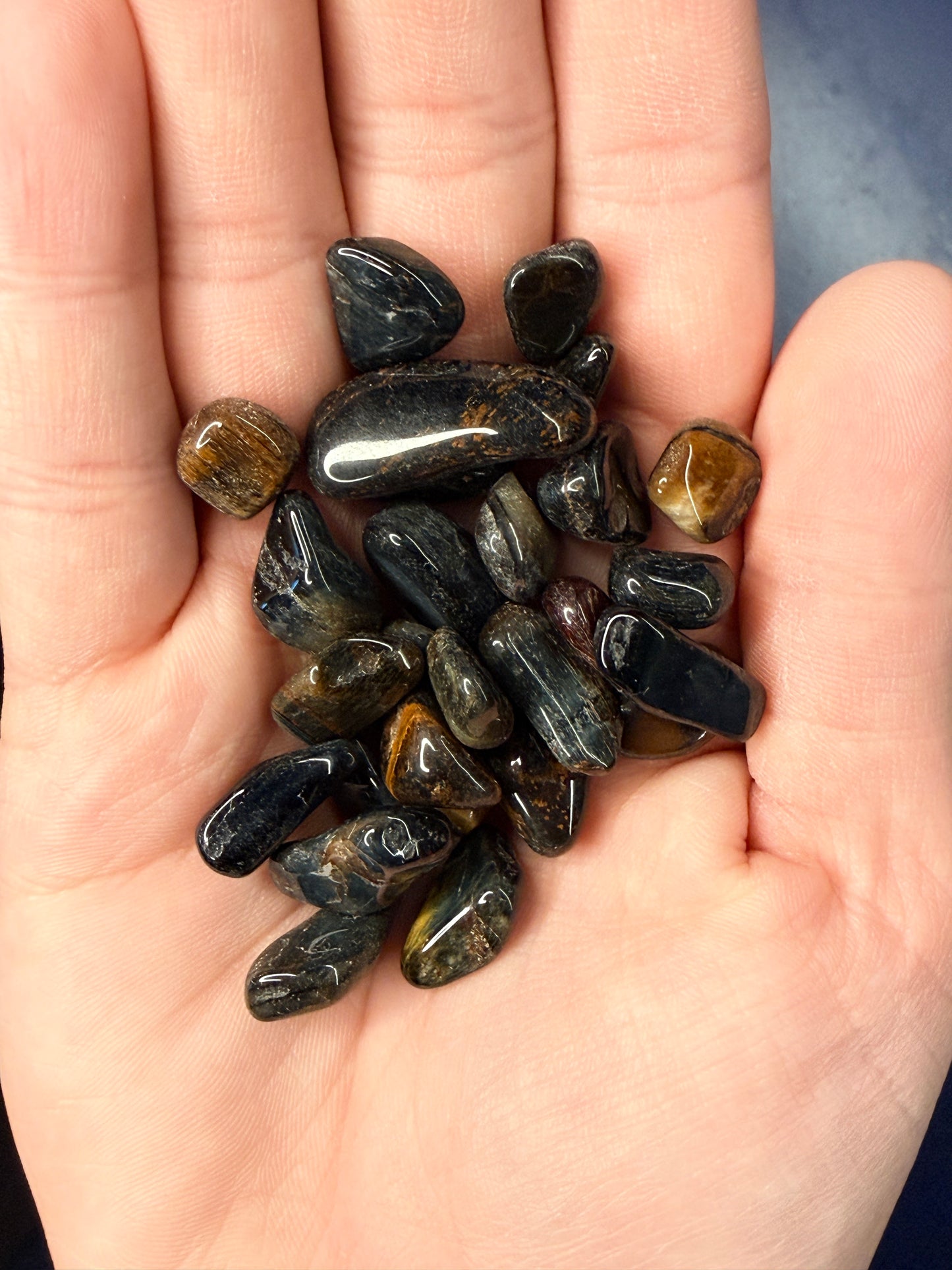 Blue Tiger's Eye Tumbles