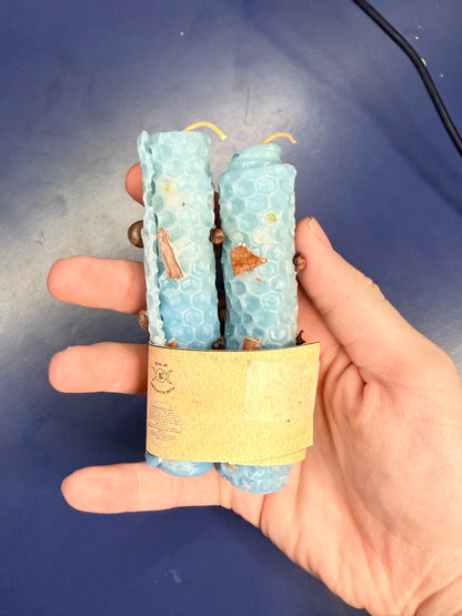 Yule Hand-Rolled Beeswax Spell Candles