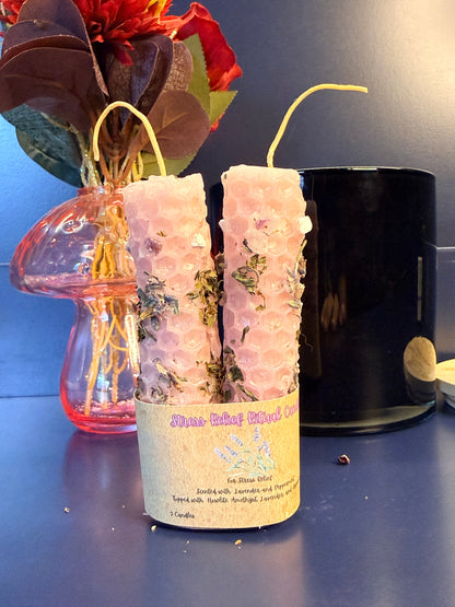 Stress Relief Hand-Rolled Beeswax Spell Candles