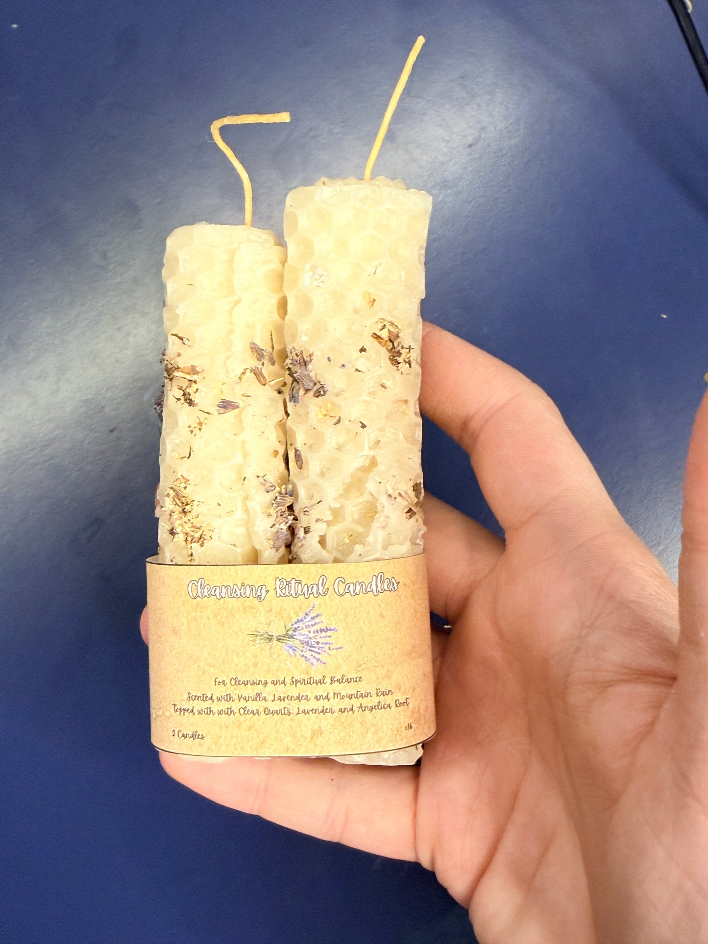 Cleansing Hand-Rolled Beeswax Spell Candles