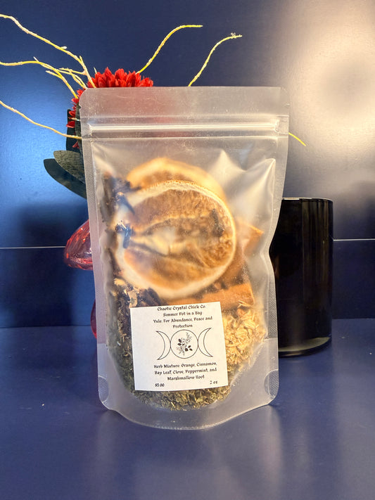 Yule: For Abundance, Peace, and Protection Single Use Simmer Pot in a Bag