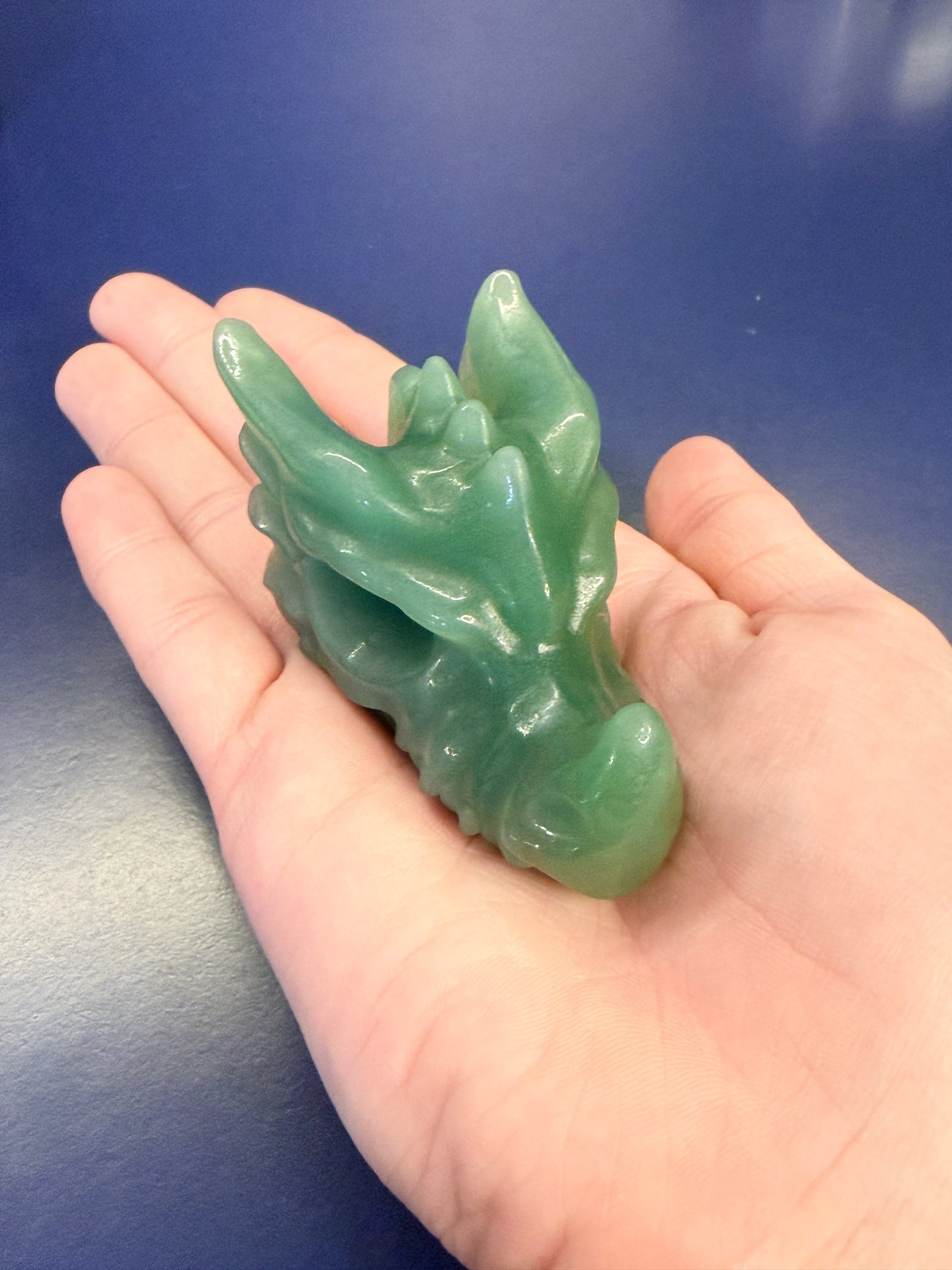Large Green Aventurine Dragon Head