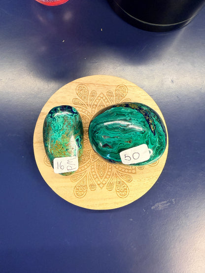 Malachite and Azurite Palmstones