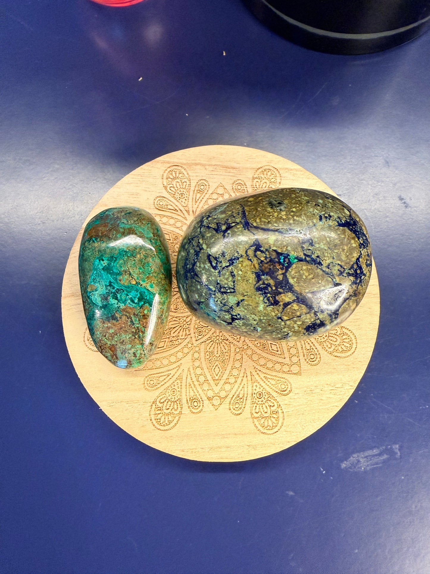Malachite and Azurite Palmstones